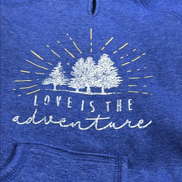 Reddy Blue Dog Love is in the Adventure Dog Hoodie Large NWOT - Picture 3 of 9